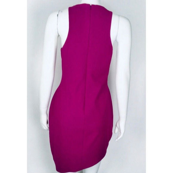 Elizabeth and James Magenta Pink Halter Neck Sheath NWT Size 4 Cocktail Mini - Picture 12 of 12